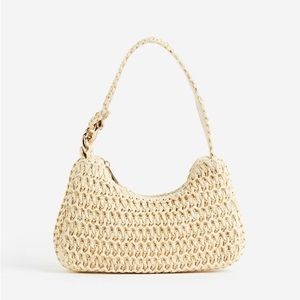 Rattan/straw shoulder bag h&m